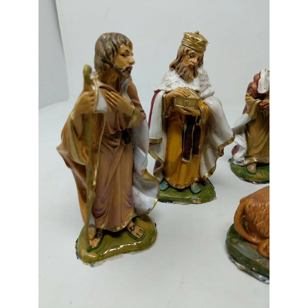 Vintage Lello Italy 6 Piece Nativity Set Wise MenLarge 5